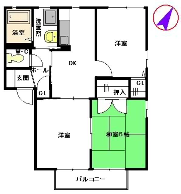 ディアス花山手　弐番館の間取り