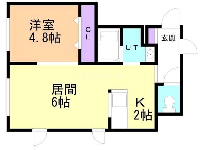 札幌市西区西町南のマンションの間取り