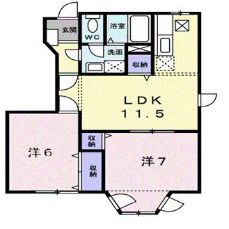 ハイム万々の間取り