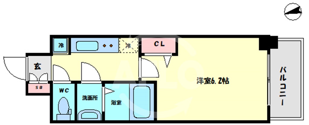 プレサンス難波インフィニティの間取り