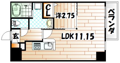 Studie TOBIHATAの間取り