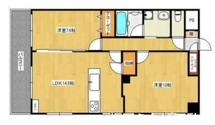 福岡市東区下原のマンションの間取り