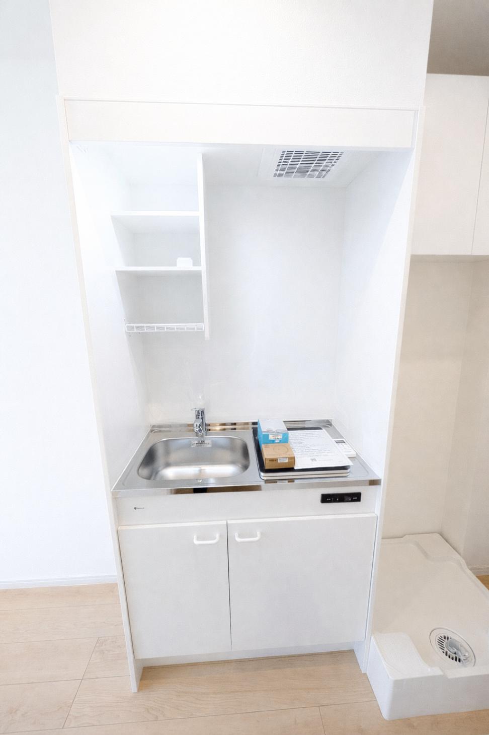 キッチン　コンパクトで使いやすい清潔キッチン