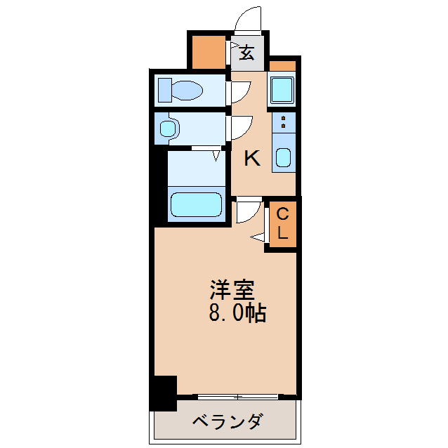 メイクス高岳の間取り写真