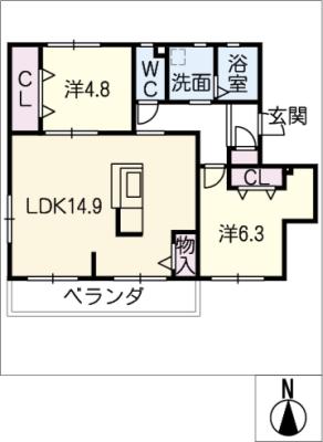 ハイツ小池 B棟の間取り写真