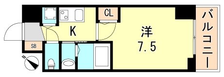 セレニテ神戸元町クレアの間取り写真