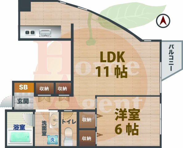 ＪＲ中央線 荻窪駅 徒歩11分 5階建 築39年の間取り写真
