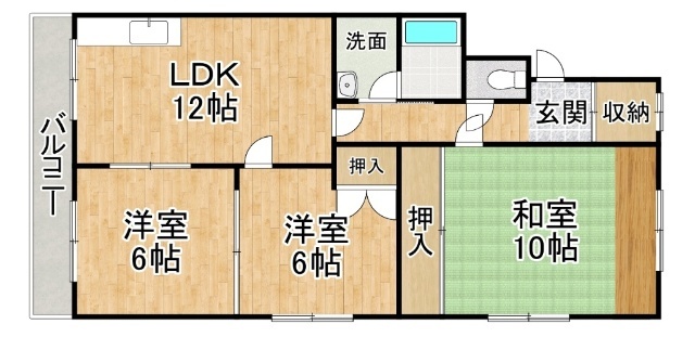 石川マンションの間取り写真