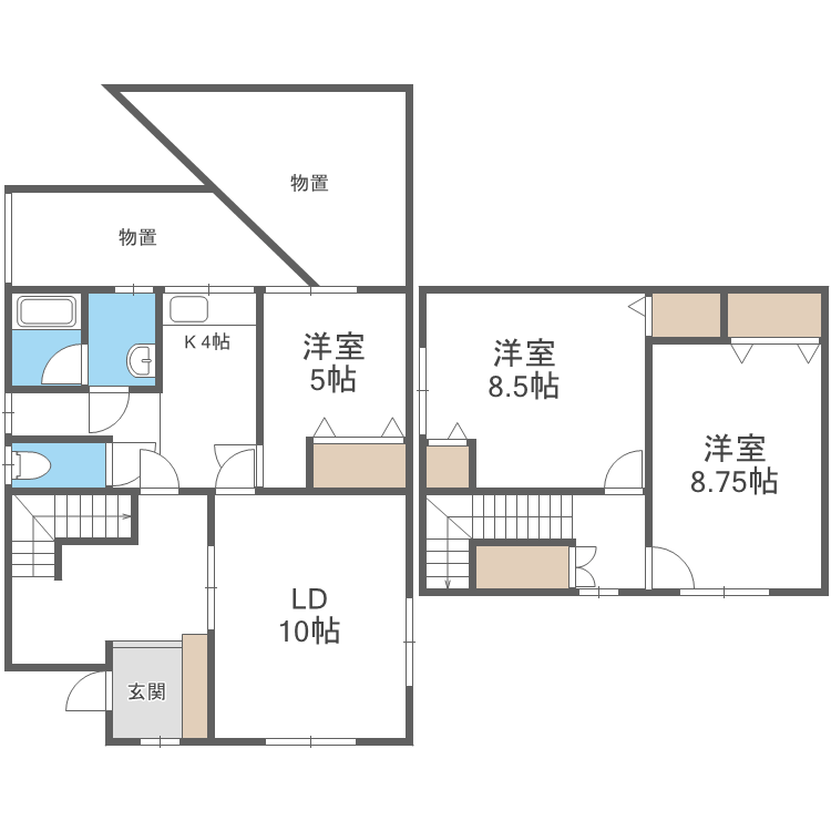 篠路7条6丁目戸建の間取り写真