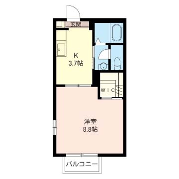 千葉市花見川区検見川町のアパートの間取り