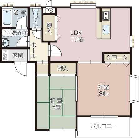 ローズクォーツCの間取り