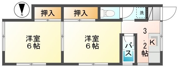 コーポさかえ　201号室の間取り