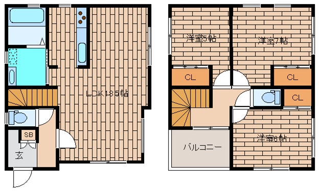 【生実町貸家の間取り】