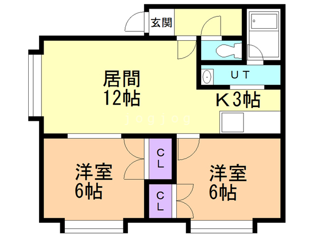 札幌市厚別区厚別東三条のアパートの間取り