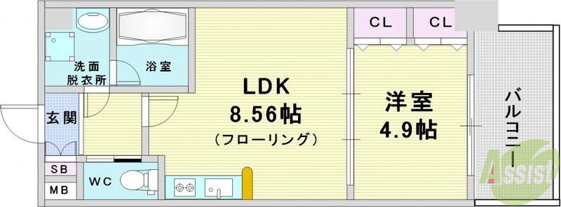 Choei65プレジオ中津の間取り