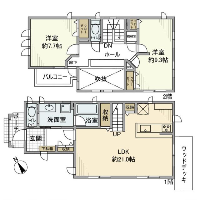 【狩場町戸建の間取り】