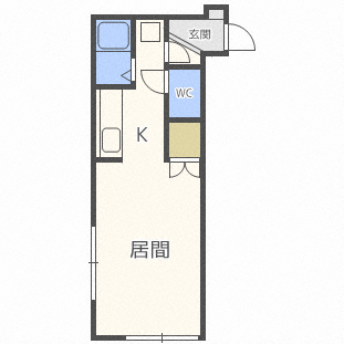 札幌市東区北十条東のアパートの間取り