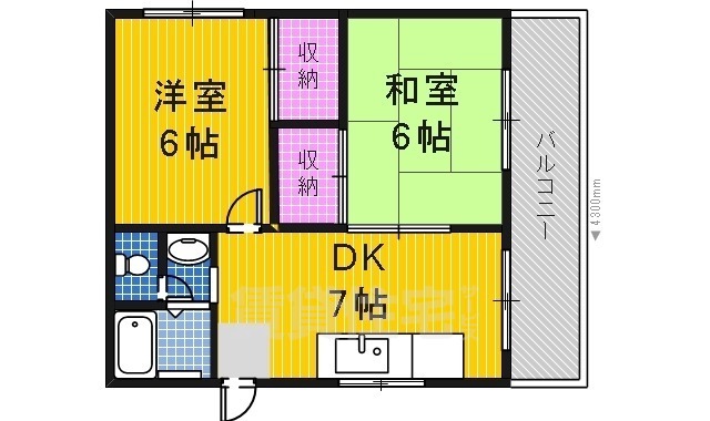 堺市堺区出島海岸通のマンションの間取り