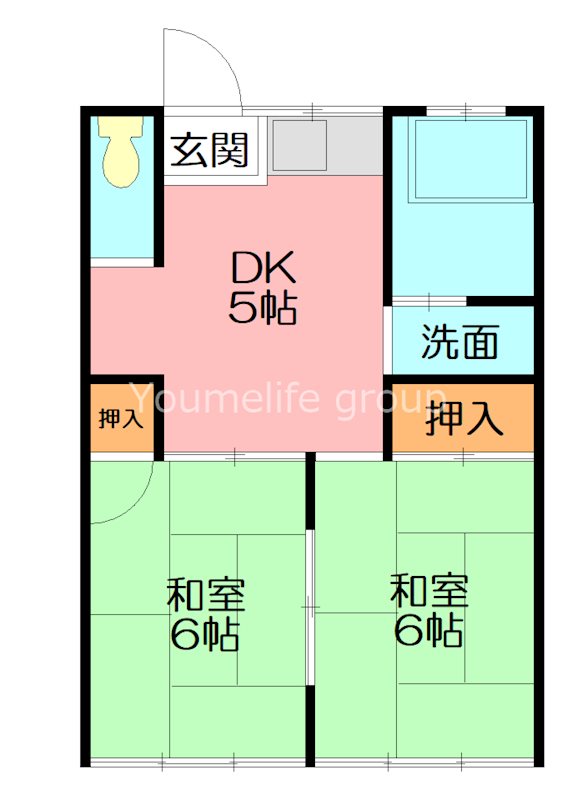 南足柄市塚原のアパートの間取り