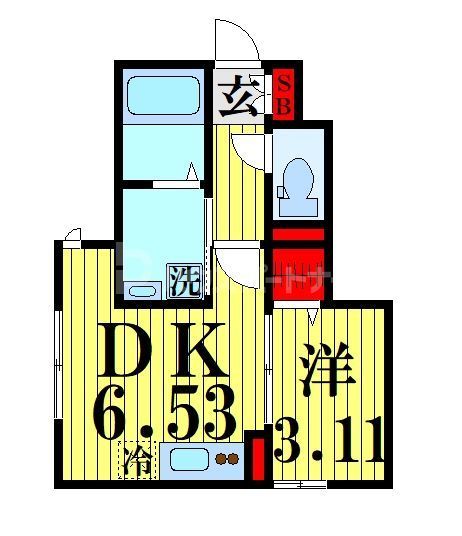 【足立区古千谷本町のアパートの間取り】