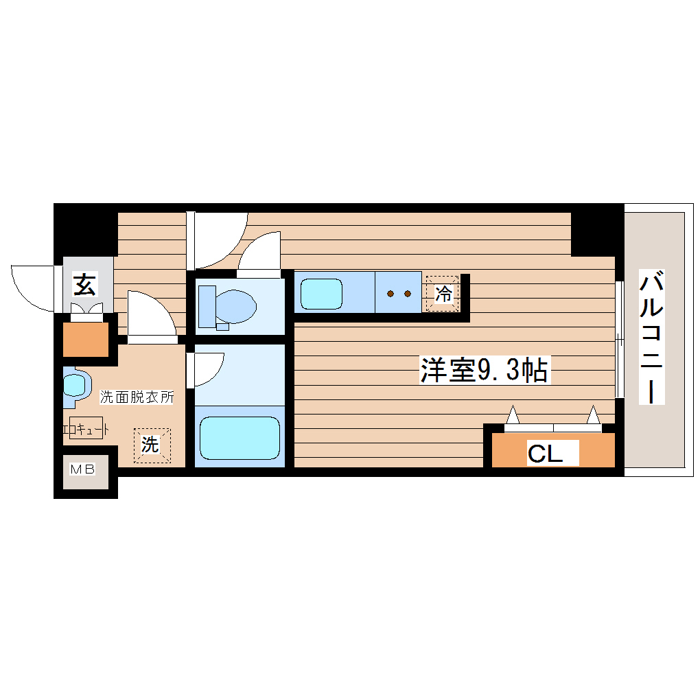 仙台市青葉区宮町のマンションの間取り