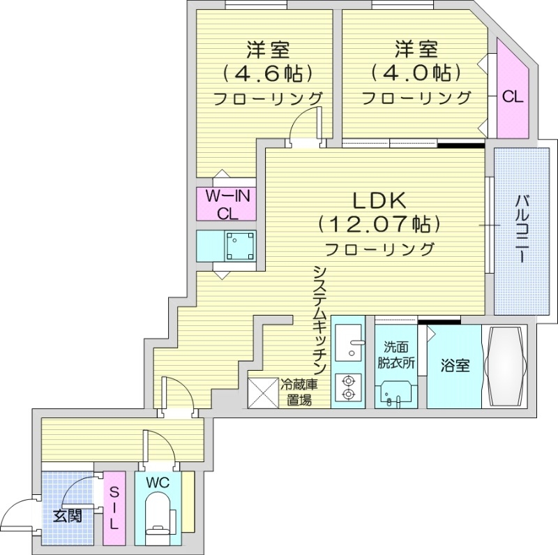 S-RESIDENCE元町alectraの間取り