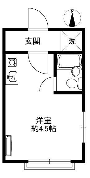 神戸市兵庫区会下山町のアパートの間取り