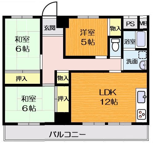 アルパ芦屋の間取り