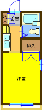 ハイツ大門B棟の間取り