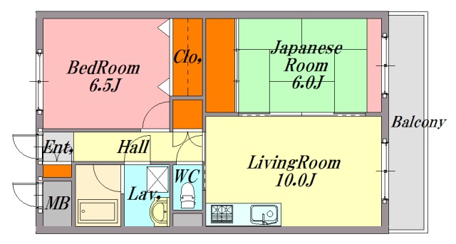 広島市安佐南区中須のマンションの間取り