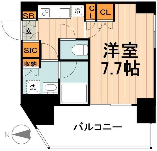 【北区岩淵町のマンションの間取り】