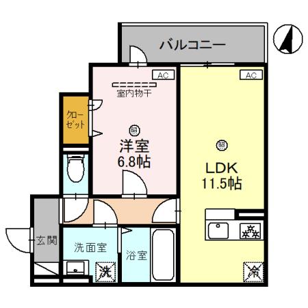 アルコイリス上筒井の間取り