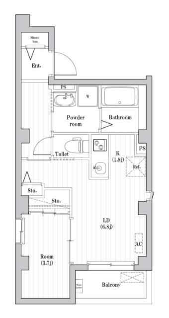 中央区日本橋本石町のマンションの間取り