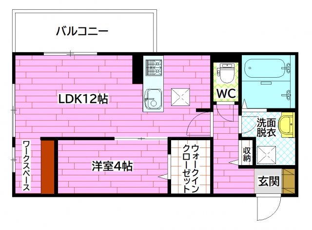 広島市安佐南区安東のアパートの間取り