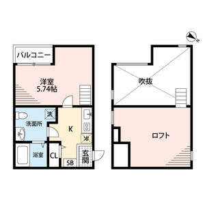 ビルーチェA(ビルーチェエー)の間取り