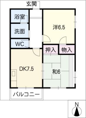 フォーリーフクローバー２１Ｄ棟の間取り