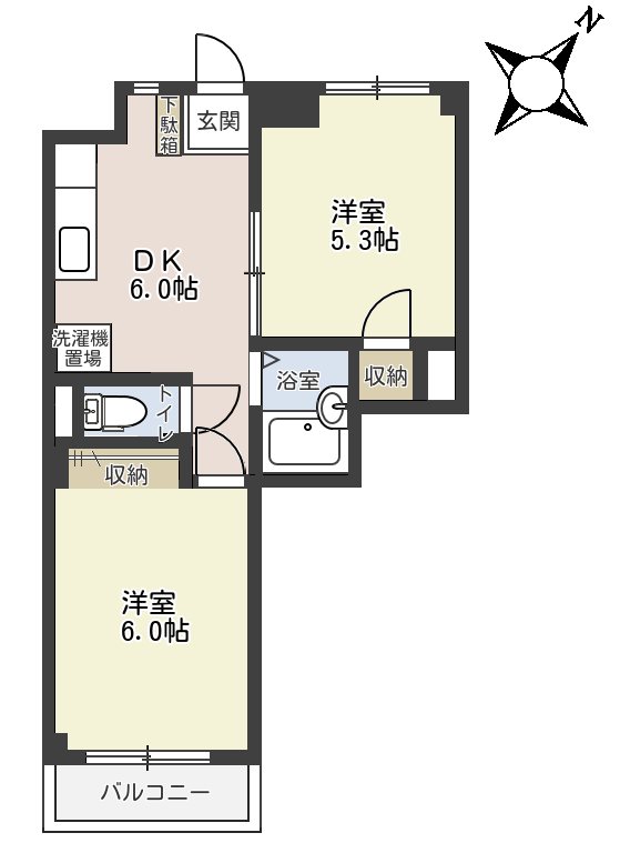 さいたま市北区大成町のマンションの間取り