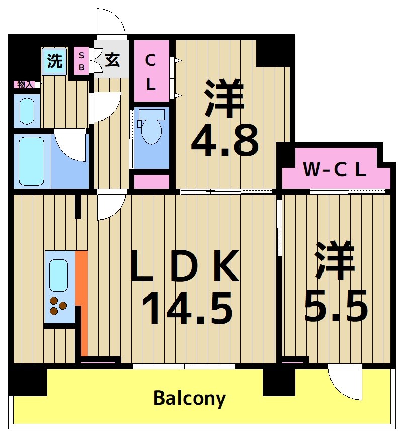 ARCOBALENO　TAKENOTSUKAの間取り