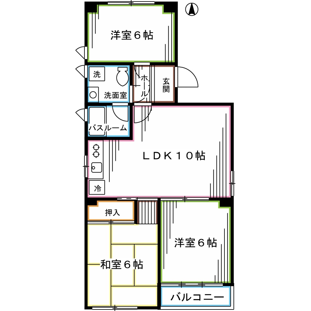 杉並区梅里のマンションの間取り