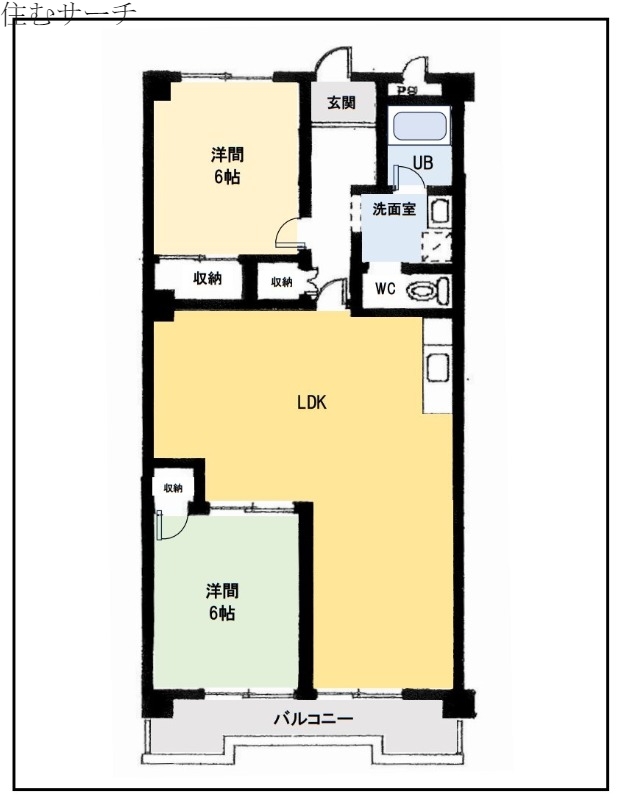 【ピアロジュマンB棟の間取り】