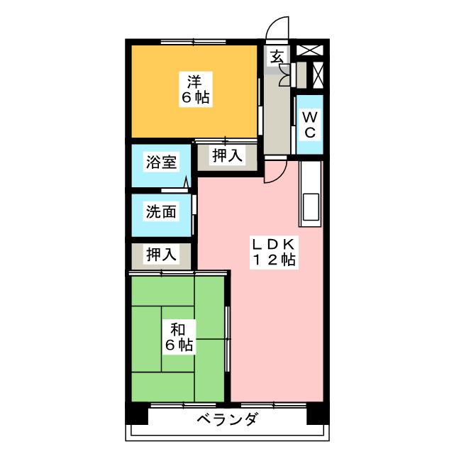 グロリアス犬飼の間取り