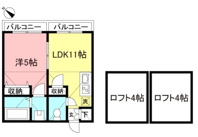 川崎市多摩区生田のアパートの間取り