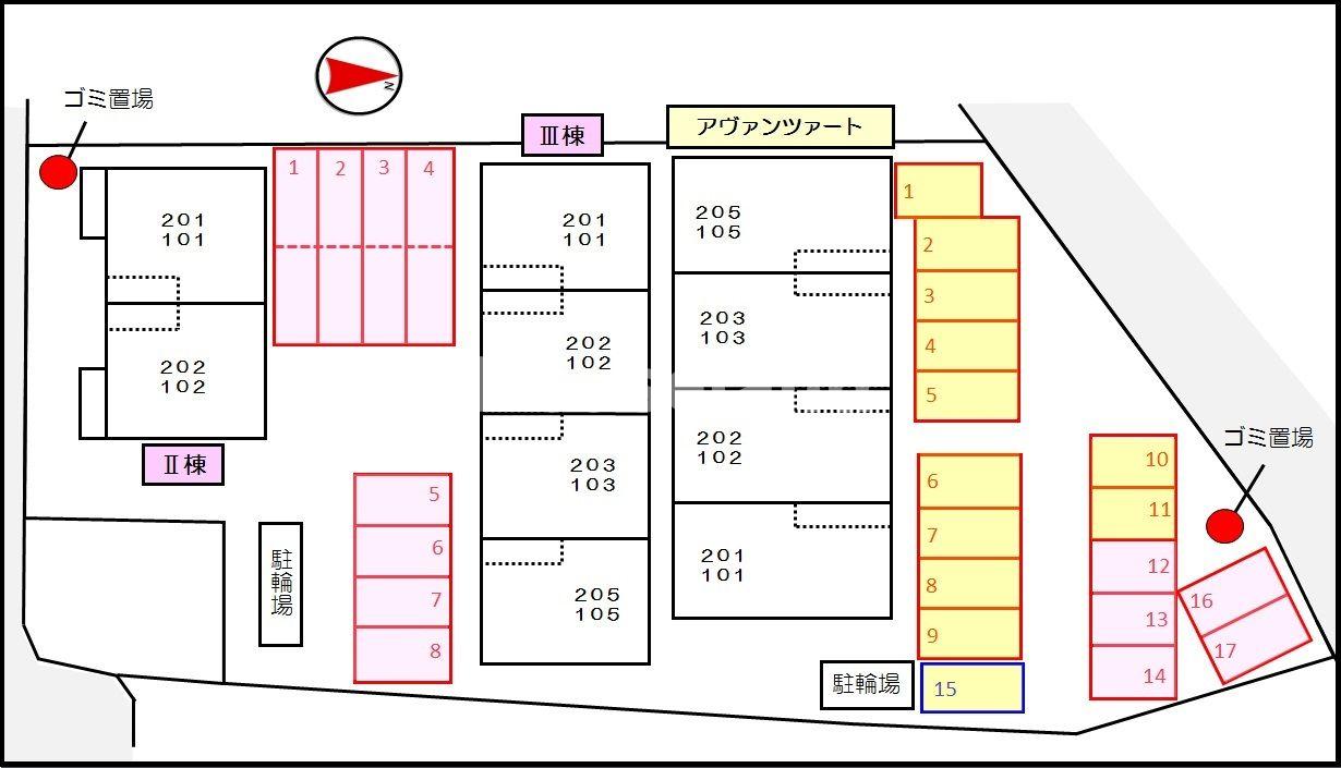 【アヴァンツァートIIIの駐車場】