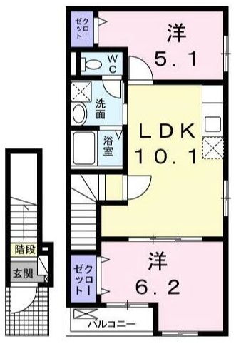 板橋区泉町のアパートの間取り