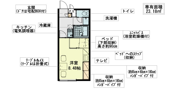 レオパレス札内Ｂの間取り