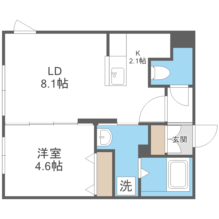 ＧＲＡＮＤＵＫＥ永山公園通の間取り