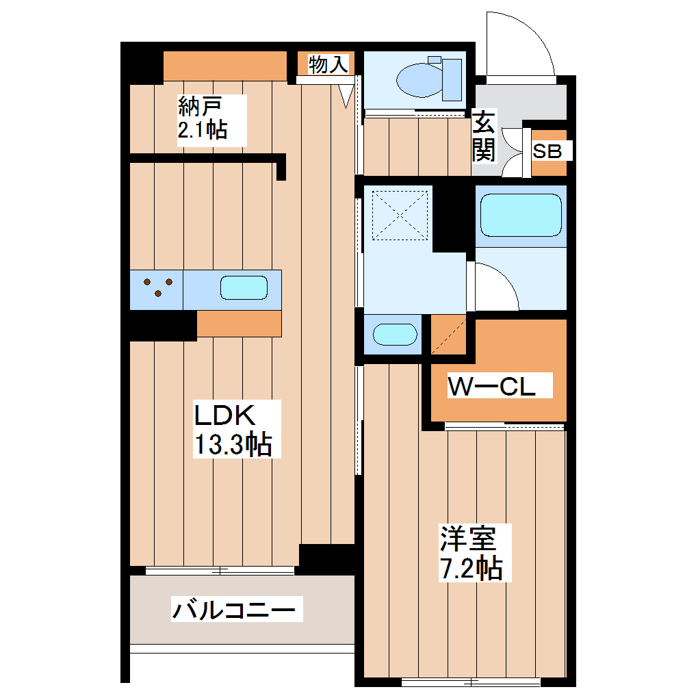 富岳五橋の間取り