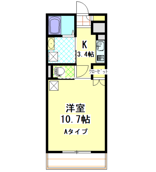 倉敷市玉島長尾のマンションの間取り