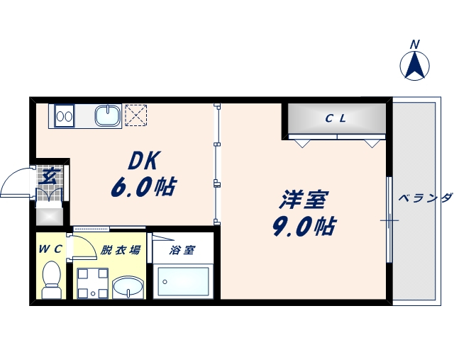 パレス高井田の間取り