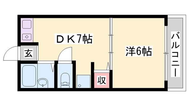 インタービレッジ三条の間取り